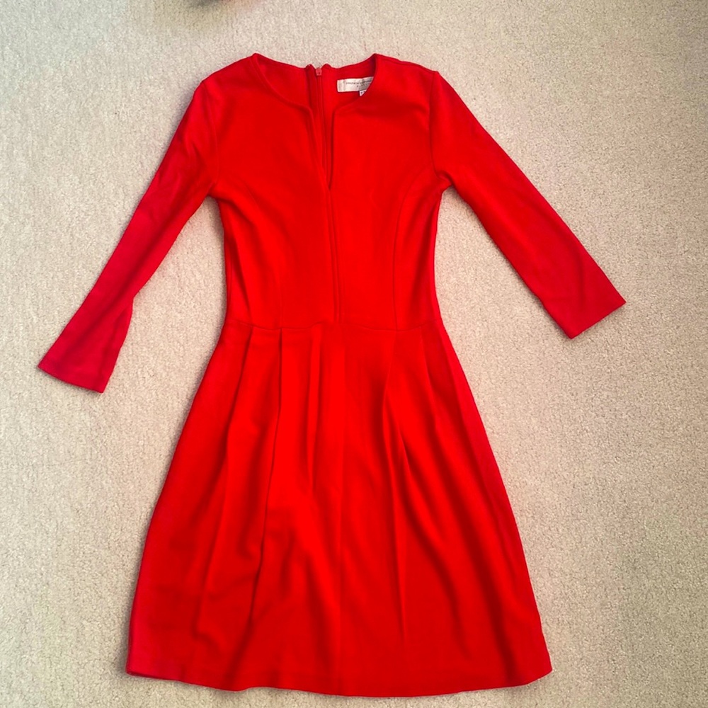 New French connection duck brick red orange dress 0 XS 2 P Uk 6